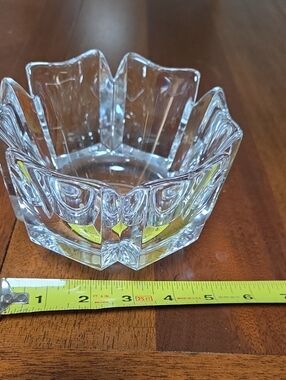 Orrefors Kosta Boda Clear Crystal Star-Edge Bowl